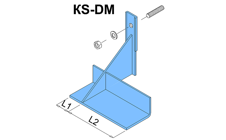 Рядовой кронштейн правый конечный BAUT KS-DM