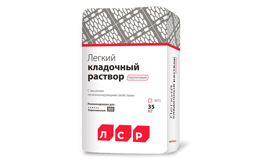 Легкий кладочный перлитовый раствор RAUF Thermo, 35 кг